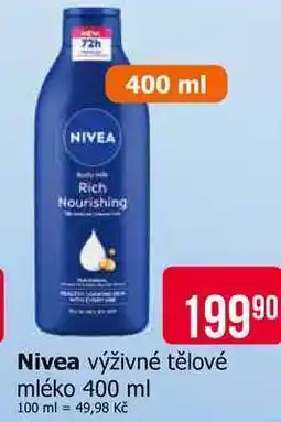 Teta Nivea výživné tělové mléko nabídka