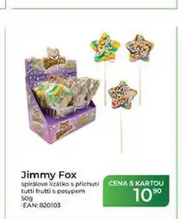 Tamda Foods Jimmy Fox spirálové lízátko s příchuti tutti frutti s posypem nabídka