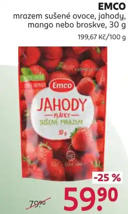 Rossmann Emco jahody plátky sušené mrazem nabídka