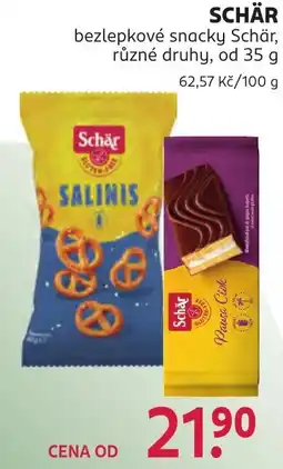 Rossmann Schär bezlepkové snacky nabídka