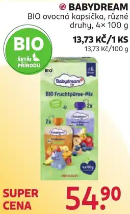 Rossmann Babydream bio ovocná kapsička nabídka