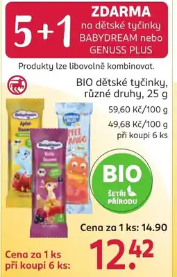 Rossmann Bio dětské tyčinky nabídka