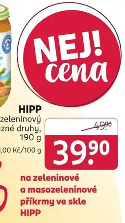 Rossmann Hipp zeleninové a masozeleninové příkrmky ve skle nabídka