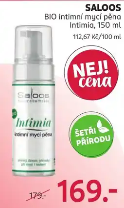 Rossmann Saloos bio intimní mycí pěna intimia nabídka