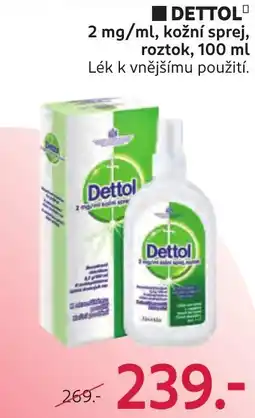 Rossmann Dettol 2 mg/ml kožní sprej nabídka