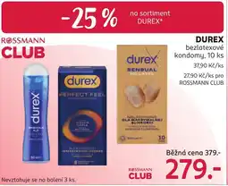 Rossmann Durex bezlatexové kondomy nabídka