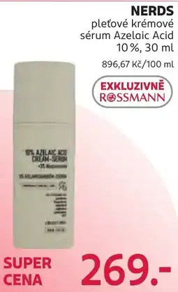 Rossmann Nerds pleťové krémové sérum Azelaic Acid 10 % nabídka