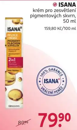 Rossmann Isana krém pro zesvětlení pigmentových skvrn nabídka