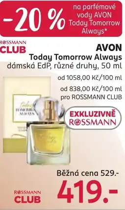 Rossmann Avon today tomorrow always dámská EdP nabídka