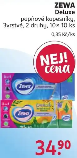 Rossmann Zewa Deluxe papírové kapesníky nabídka