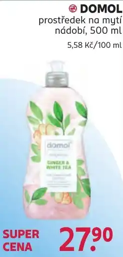 Rossmann Domol prostředek na mytí nádobí ginger & white tea nabídka