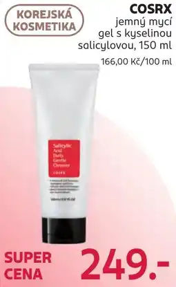 Rossmann Cosrx jemný mycí gel s kyselinou salicylovou nabídka