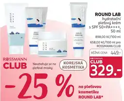 Rossmann Round Lab hydratační pleťový krém nabídka