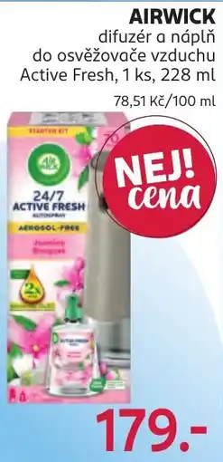Rossmann Airwick difuzér a náplň do osvěžovače vzduchu Active Fresh nabídka
