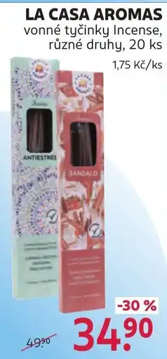 Rossmann La Casa Aromas vonné tyčinky Incense nabídka