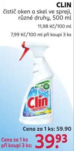 Rossmann Clin čistič oken a skel ve spreji nabídka