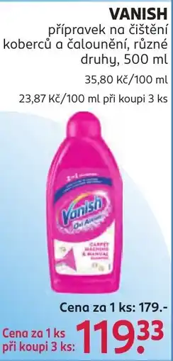 Rossmann Vanish přípravek na čištění koberců a čalounění nabídka