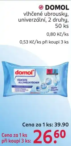 Rossmann Domol vlhčené ubrousky univerzální nabídka