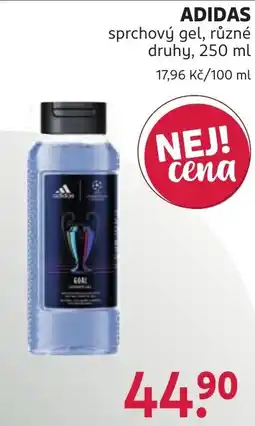 Rossmann Adidas sprchový gel nabídka