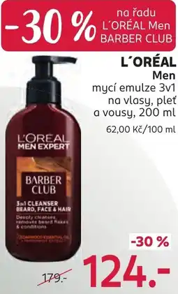 Rossmann L'oréal men mycí emulze 3v1 nabídka