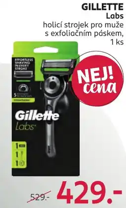 Rossmann Gillette Labs holicí strojek pro muže s exfoliačním páskem nabídka