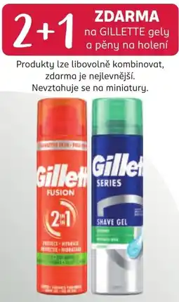 Rossmann Gilette gely a pěny na holení nabídka