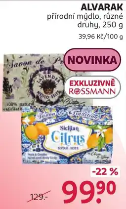 Rossmann Alvarak přírodní mýdlo nabídka