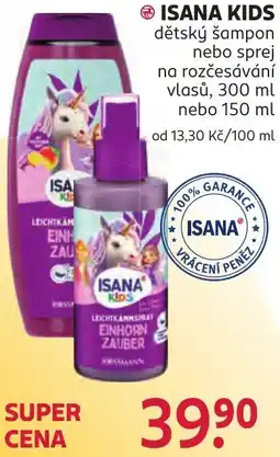 Rossmann Isana kids dětský šampon nebo sprej nabídka