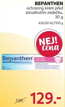Rossmann Bepanthen ochranný krém před zarudnutím zadečku nabídka