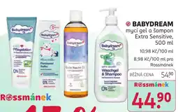 Rossmann Babydream mycí gel a šampon Extra Sensitive nabídka