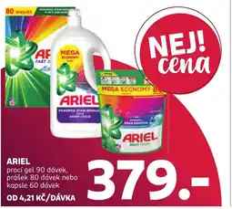 Rossmann Ariel prací gel 90 dávek, prášek 80 dávek nebo kapsle 60 dávek nabídka