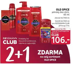 Rossmann Old Spice pánský deo stick nabídka