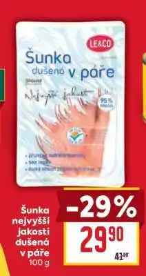 Billa Šunka nejvyšší jakosti dušená v páře nabídka