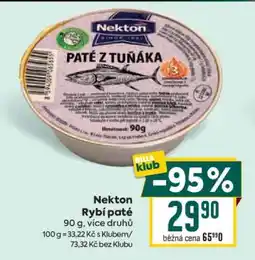 Billa Nekton Rybí paté nabídka