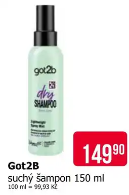 Teta Got2B suchý šampon nabídka