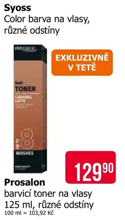 Teta Prosalon barvicí toner na vlasy nabídka