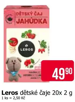 Teta Leros dětský čaj jahůdka nabídka