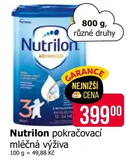 Teta Nutrilon pokračovací mléčná výživa nabídka