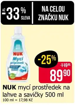 Teta Nuk mycí prostředek na lahve a savičky nabídka