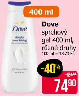 Teta Dove sprchový gel nabídka