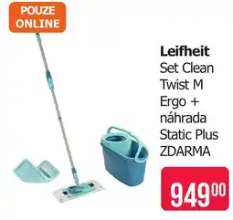 Teta Leifheit Set Clean Twist M Ergo + náhrada Static Plus nabídka