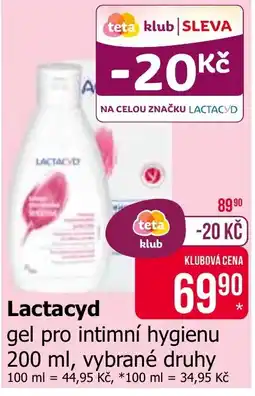 Teta Lactacyd gel pro intimní hygienu nabídka