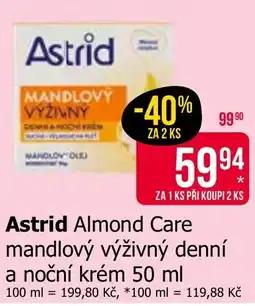 Teta Astrid Almond Care mandlový výživný denní a noční krém nabídka