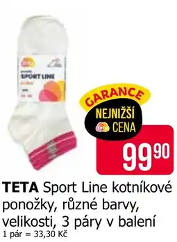 Teta Teta sport line kotníkové ponožky nabídka
