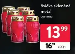 Qanto Svíčka skleněná metal nabídka