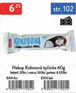 Qanto Nakup Kokosová tyčinka nabídka