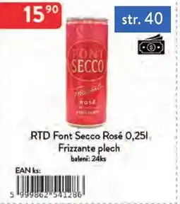 Qanto RTD Font Secco Rosé nabídka