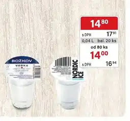 Qanto Božkov vodka nabídka
