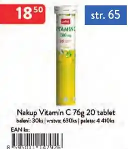 Qanto Nakup Vitamin C 76g 20 tablet nabídka