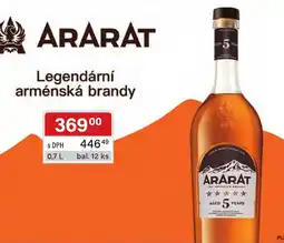 Qanto Ararat legendární arménská brandy nabídka